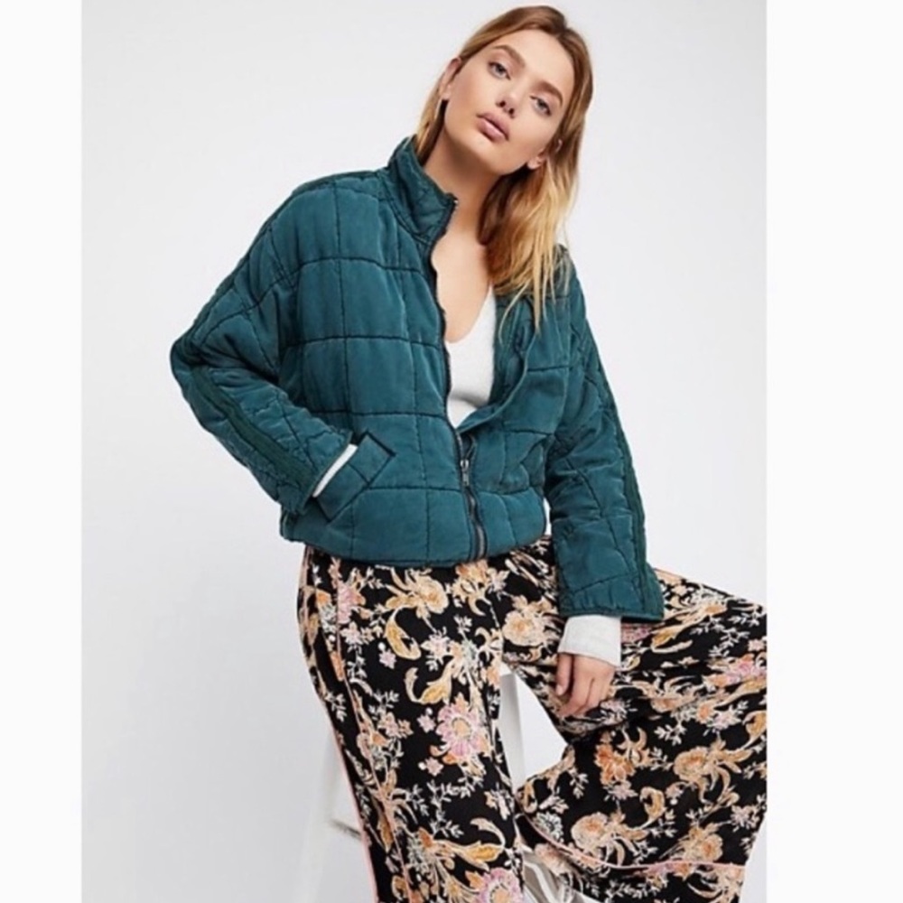 free people dolman quilted jacket M